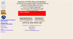 Desktop Screenshot of civilwardata.com